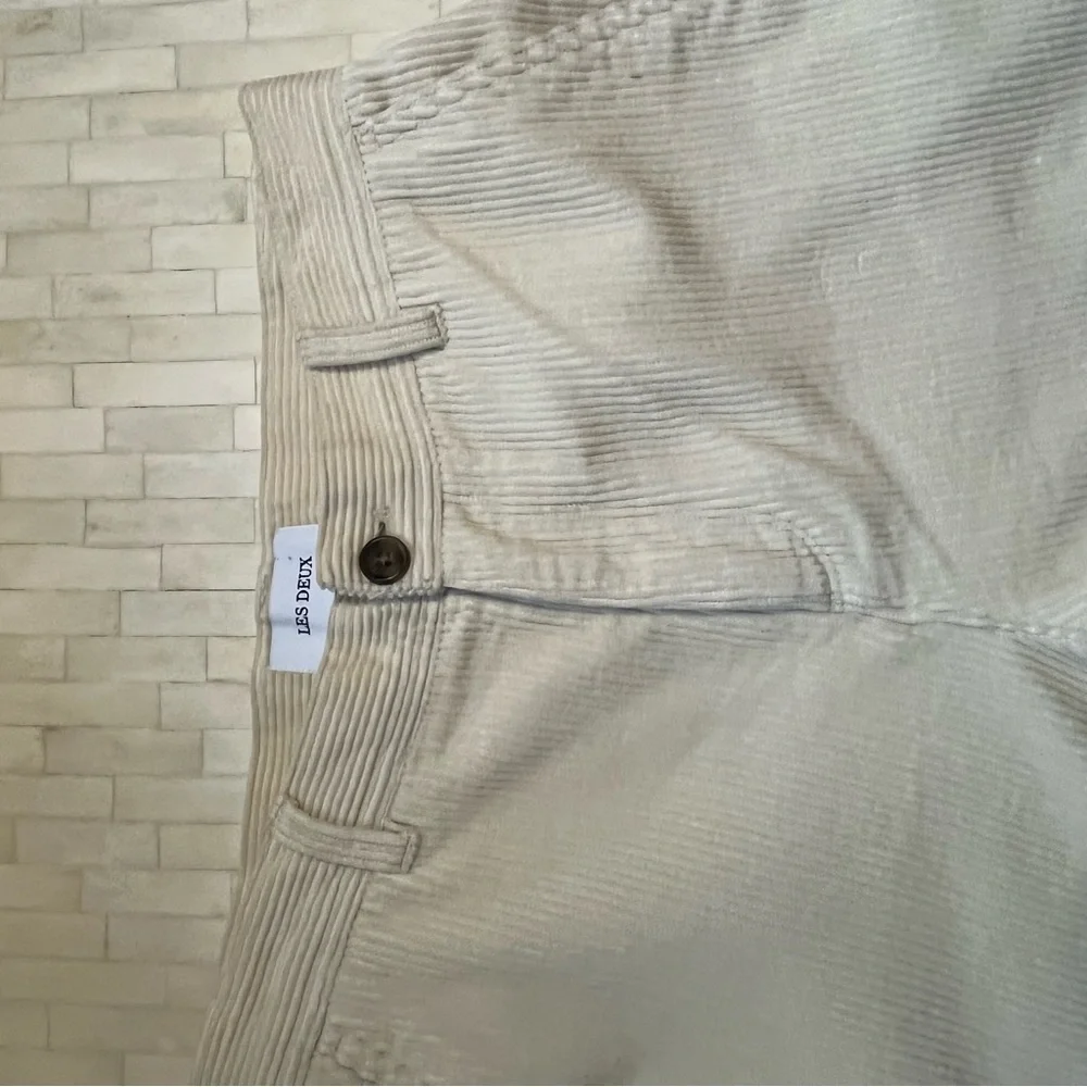Les Deux Men’s Heavy Kody Corduroy Pants in Ivory, 28x32 🌟HOST PICK🌟
